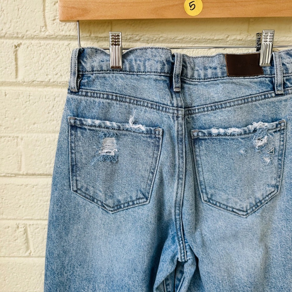 Hidden Jeans High Waisted Wide Leg Distressed Light Wash Button Fly Denim 24 - Picture 9 of 10
